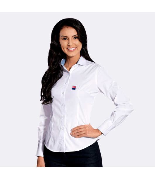 Camisa-Branca-Grife-ABS-Feminina-Manga-Longa---Frente Camisa-Branca-Grife-ABS-Feminina-Manga-Longa---Frente